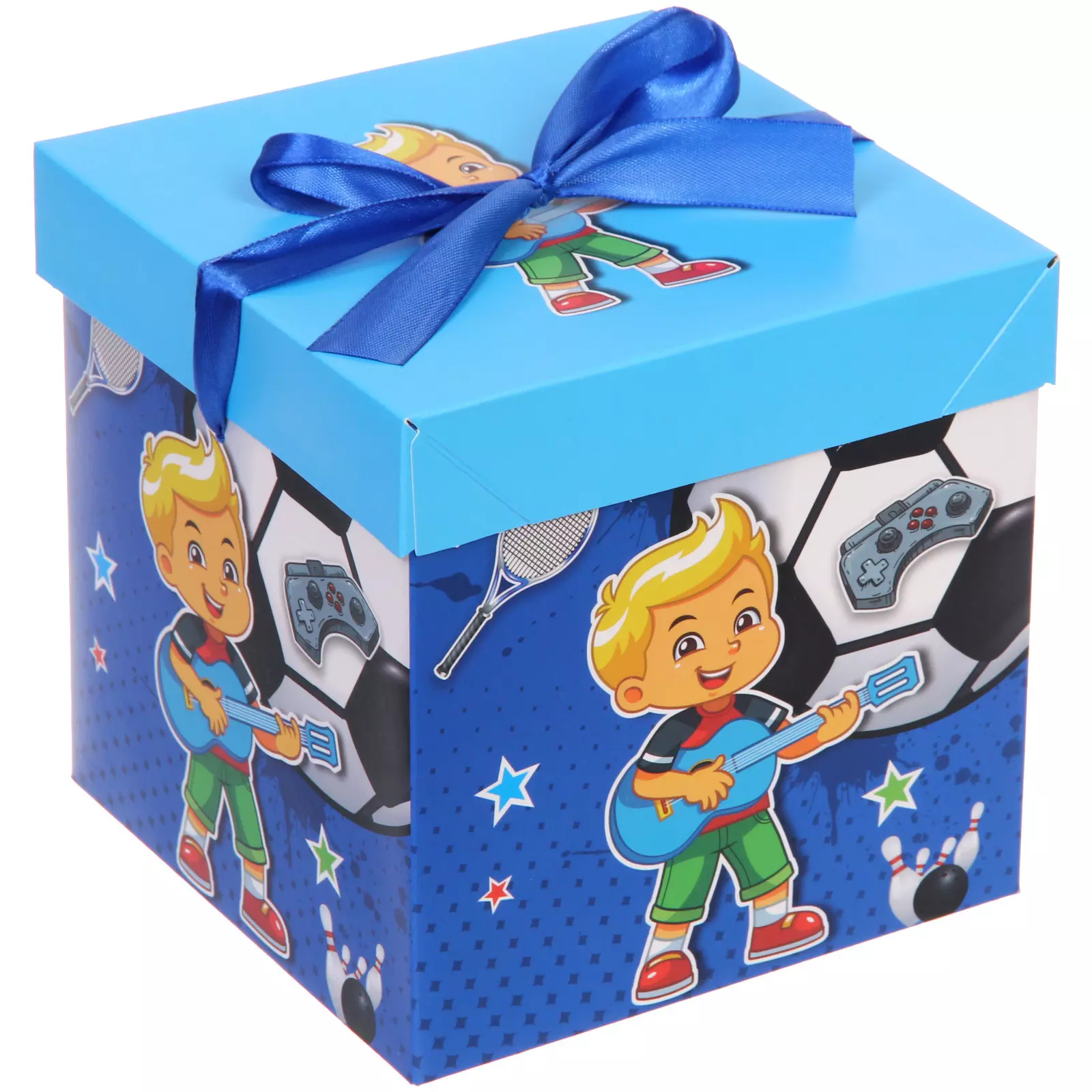 Коробка подарочная Весёлая игра 15х15х15 см цвет в ассортименте 775-0764