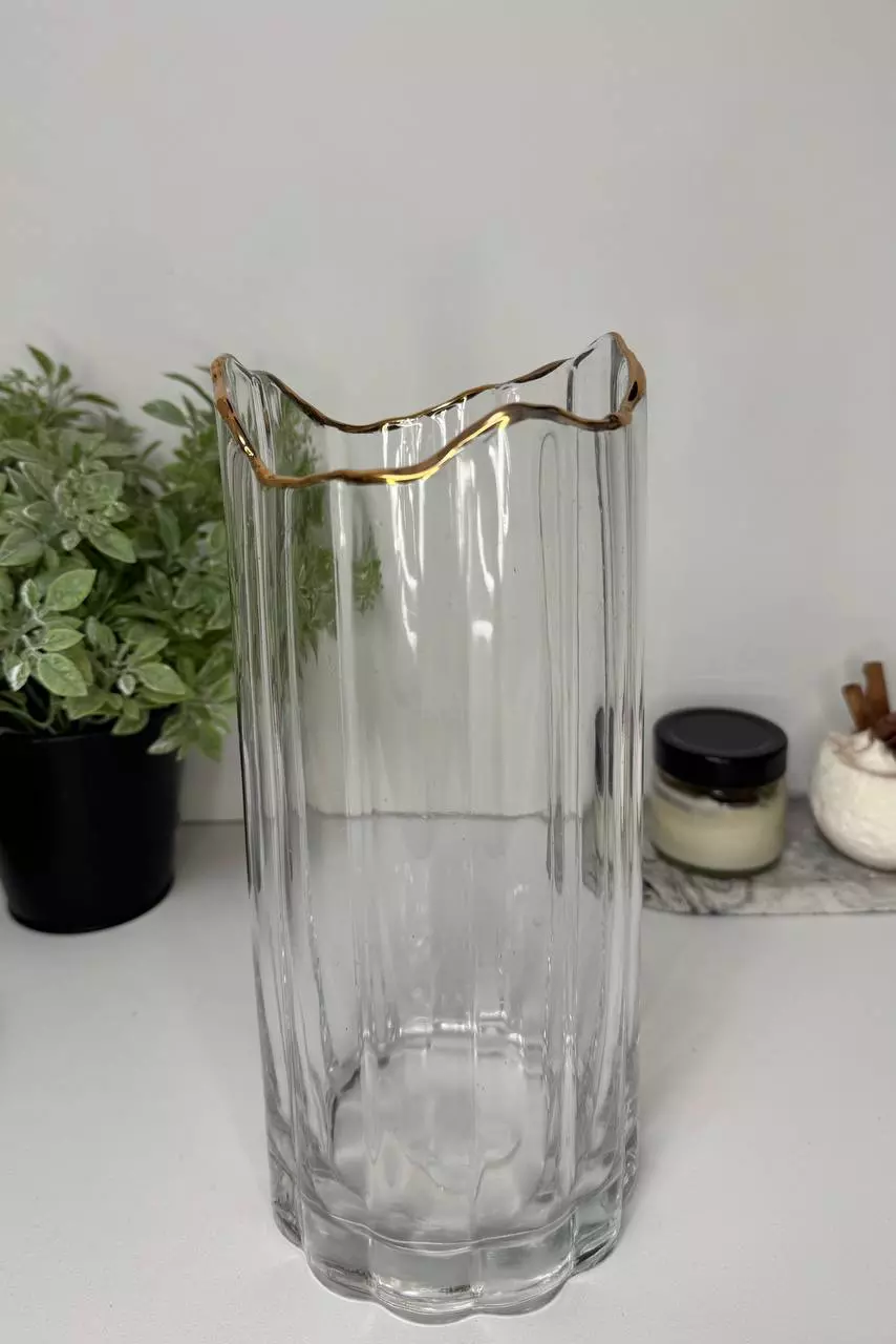Ваза стекло 12cm*25cm арт.7195