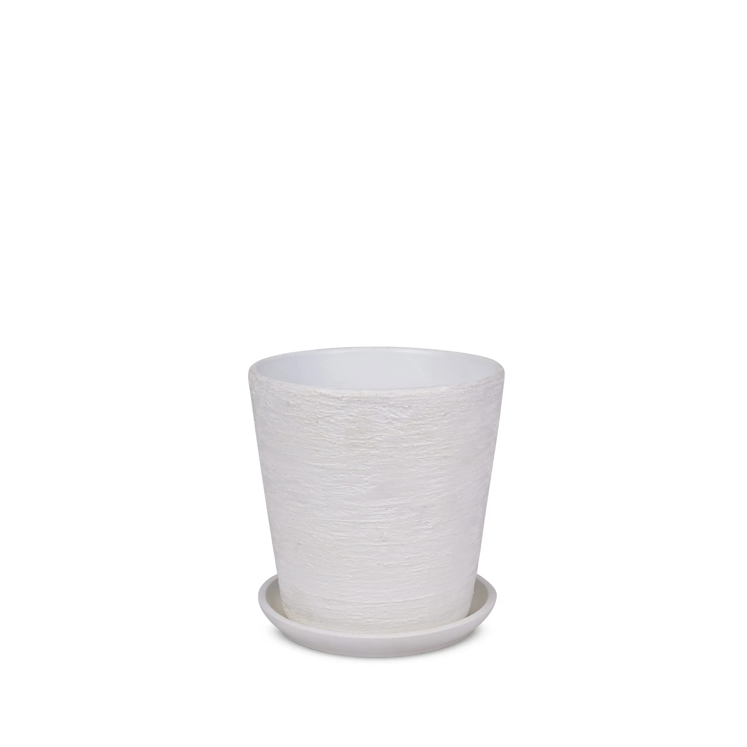 Керамический горшок конус Лофт, белый d=18см