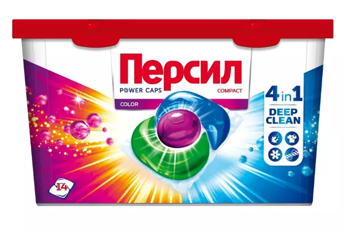 Капсулы для стирки Персил Power Caps 4in1 Color 14шт*15гр