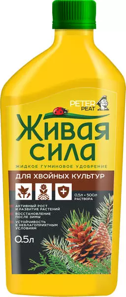 Удобрение Peter Peat Живая Сила для хвойных растений 0.5 л