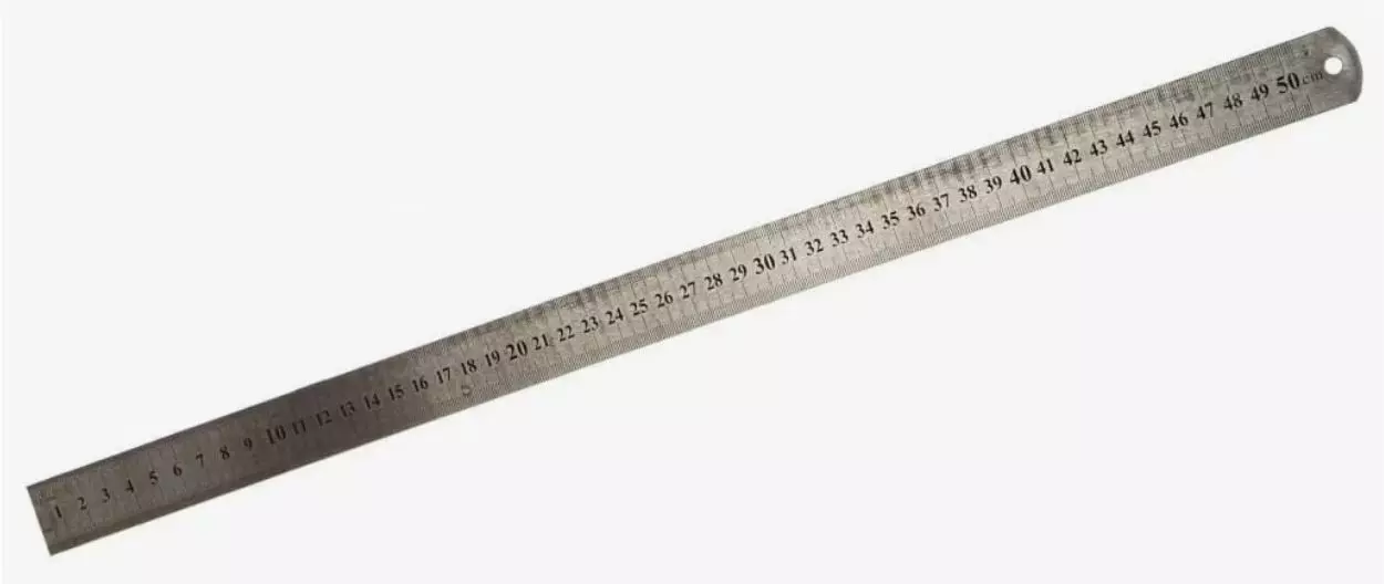 Линейка строительная 50 см, металлическая FIT 19005