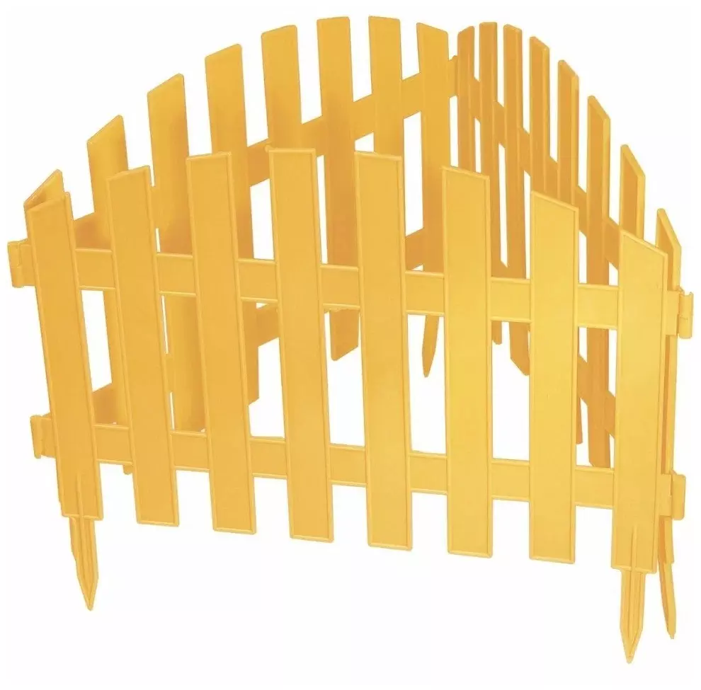 Декоративный забор Винтаж, 28х300 см, желтый, / Palisad