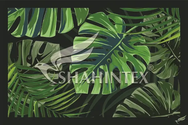 Коврик влаговпитывающий SHAHINTEX DIGITAL PRINT (04) «Монстера» 50*80