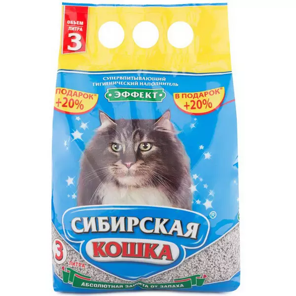 Наполнитель Сибирская кошка 3л ЭФФЕКТ