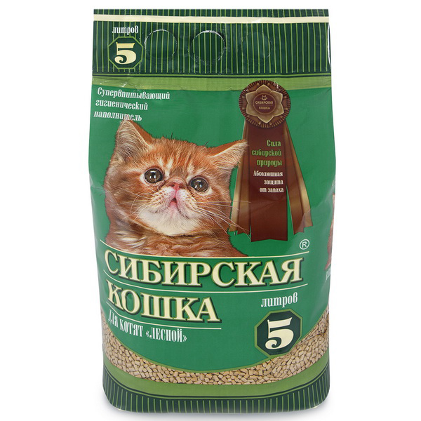 Наполнитель Сибирская кошка 5л для Котят Лесной