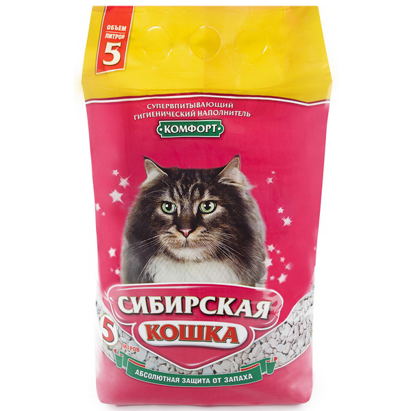 Наполнитель Сибирская кошка 5л КОМФОРТ