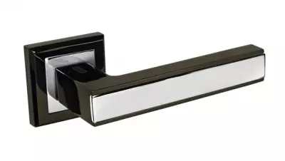 Дверная ручка квадрат PALIDORE 290 BH/PC черный никель/хром