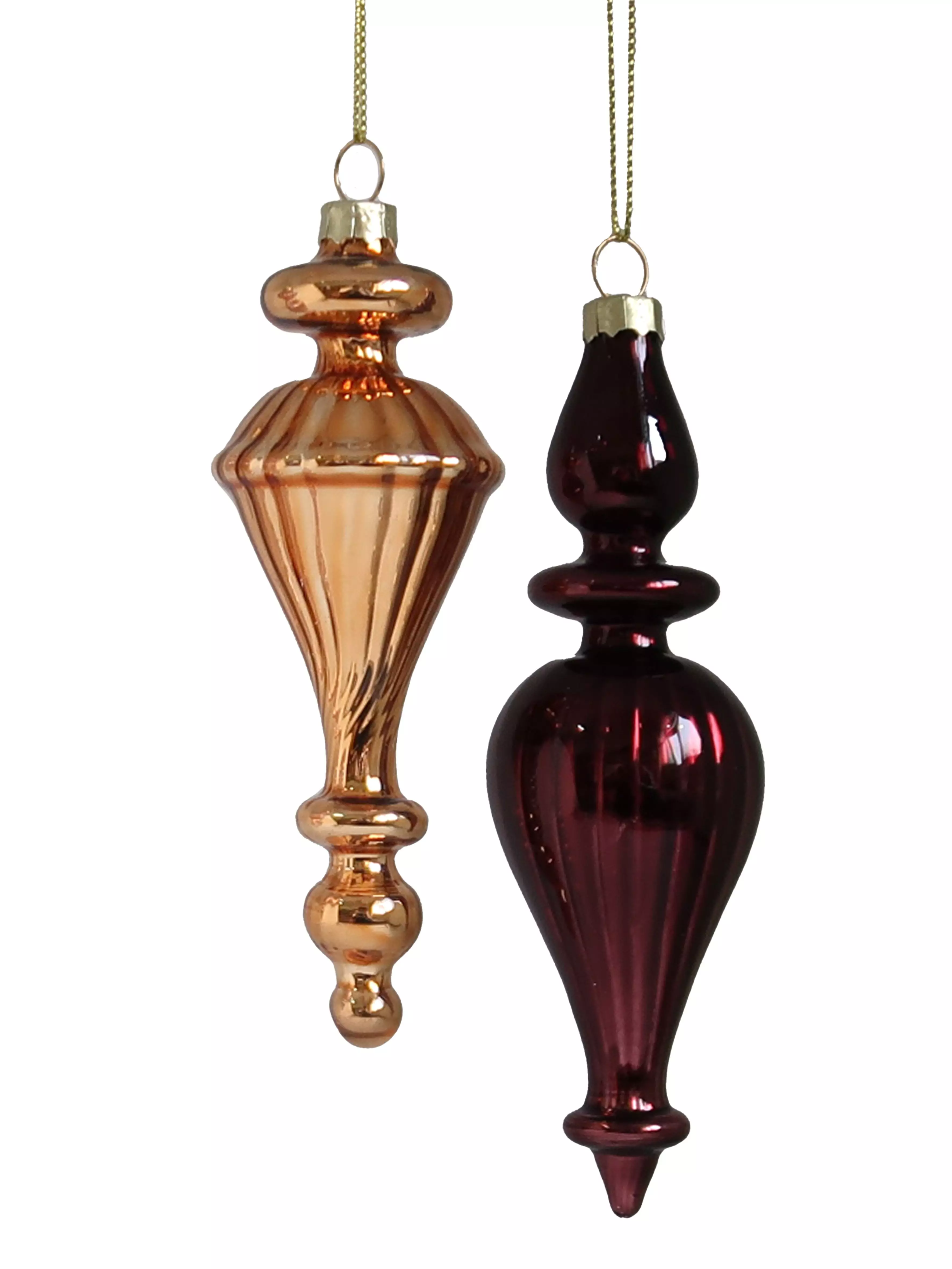 Новогоднее подвесное украшение из стекла, цвет в ассортименте / 4,5х4,5х14 см 95636