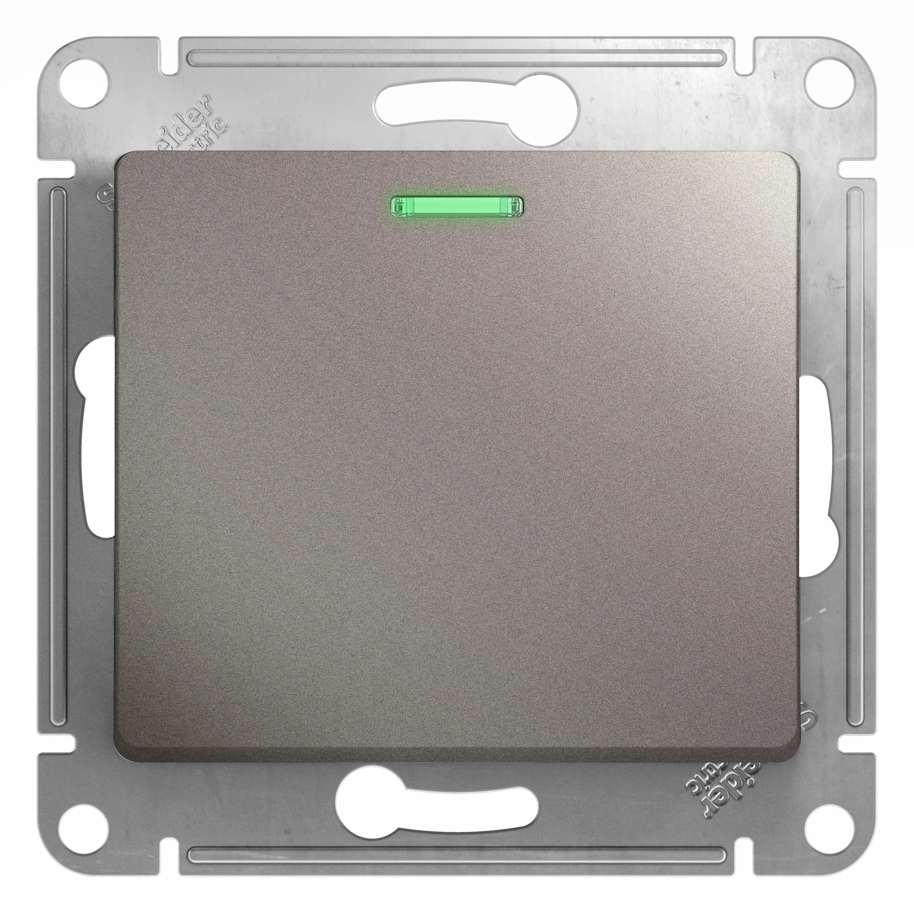 Выключатель с индикатором SE Glossa цвет платина SE GSL001213