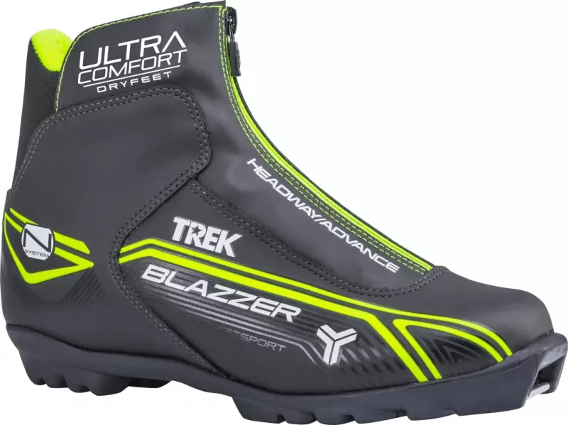 Ботинки лыжные TREK Blazzeразмер Comfoразмер t1 черный (лого лайм неон) N размер U39;EU40;CM25