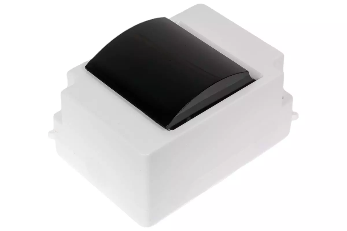 Распределительный щит навесной 4 модуля IP30 прозрачная дверца белый пластик VKL electric 1006444