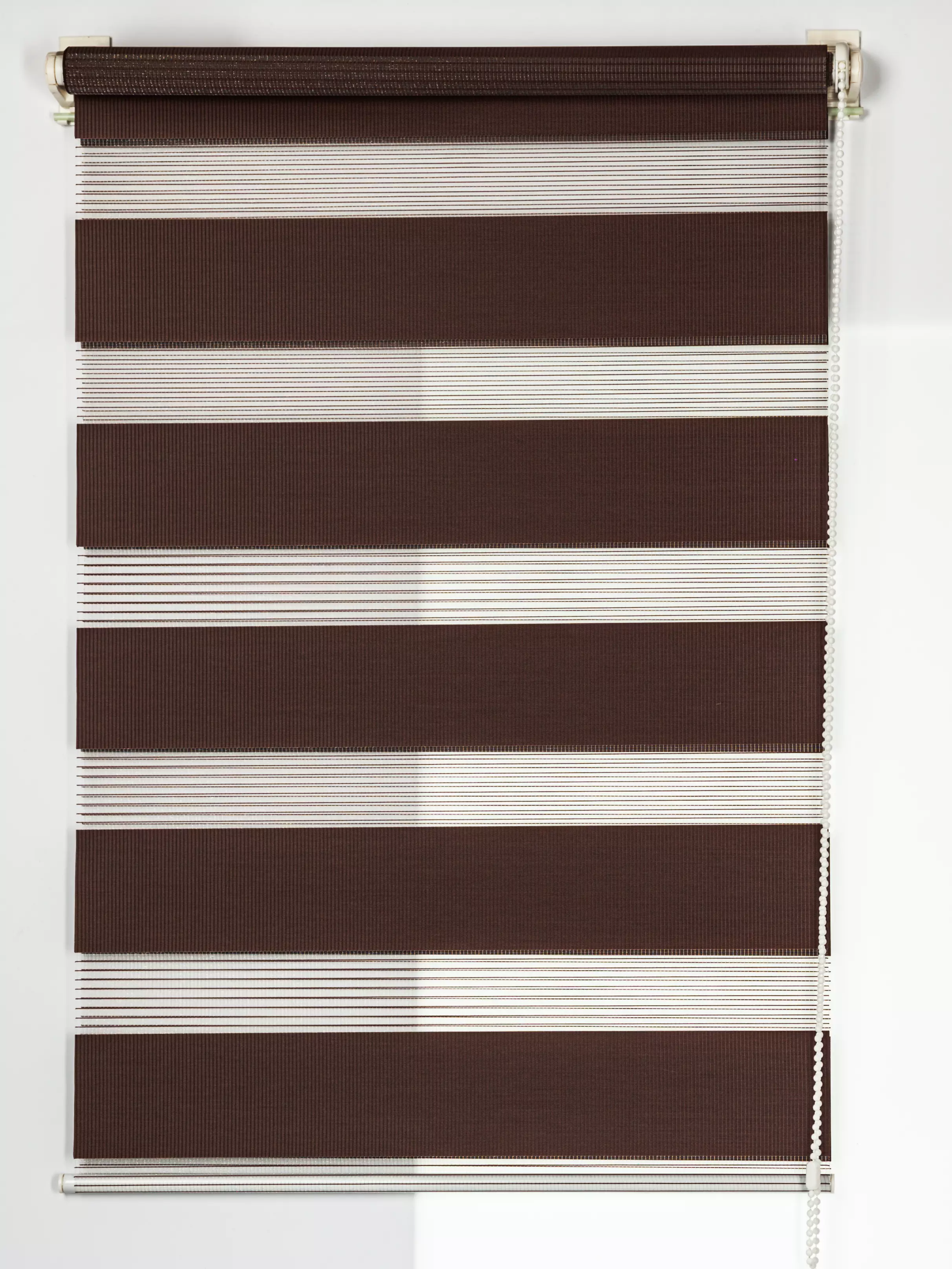 Рулонная штора день-ночь 60 (56)*160 см шоколад Магеллан