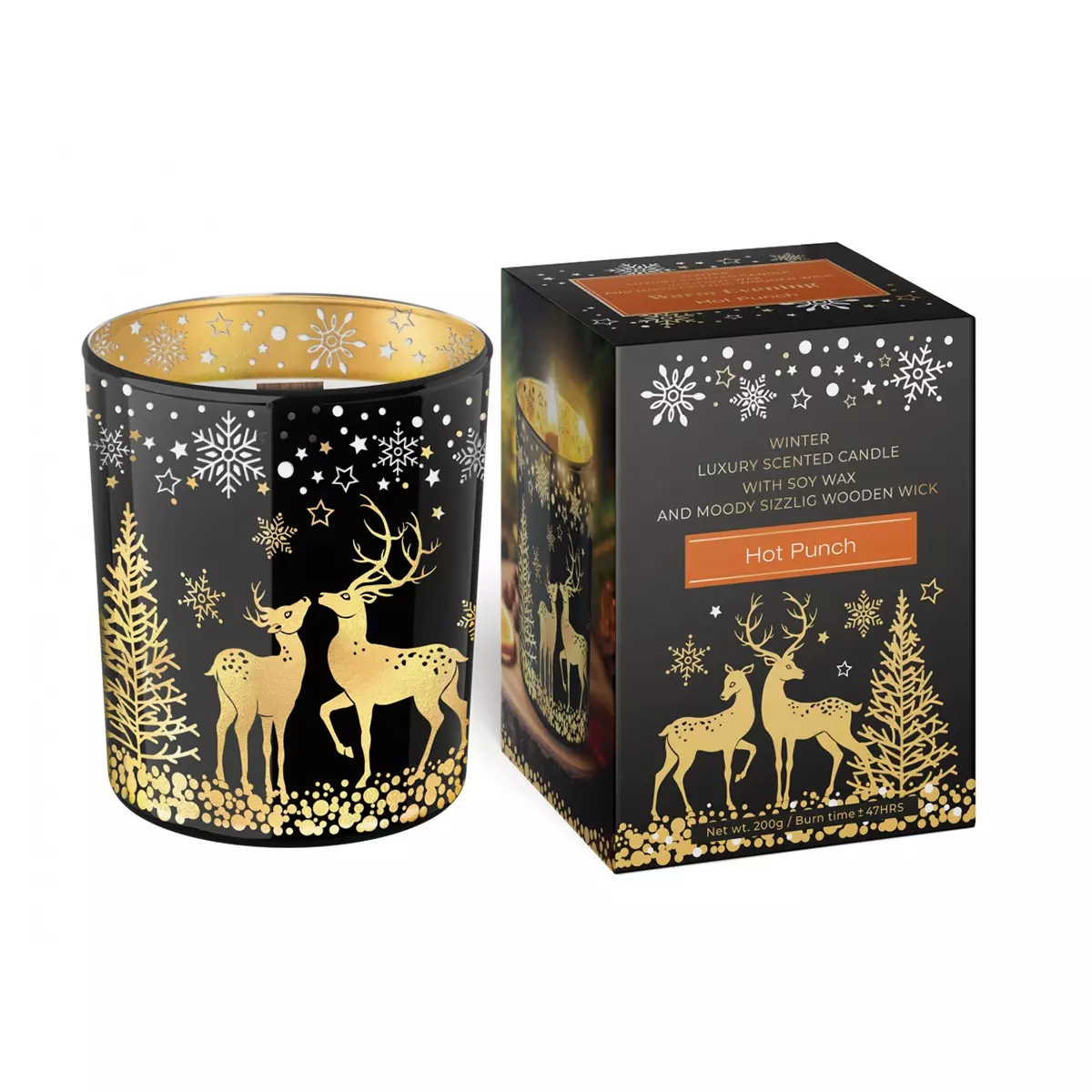 Cвеча ароматизированная в стакане 200 г Bartek Теплый вечер/Warm Evening с деревянным фитилем