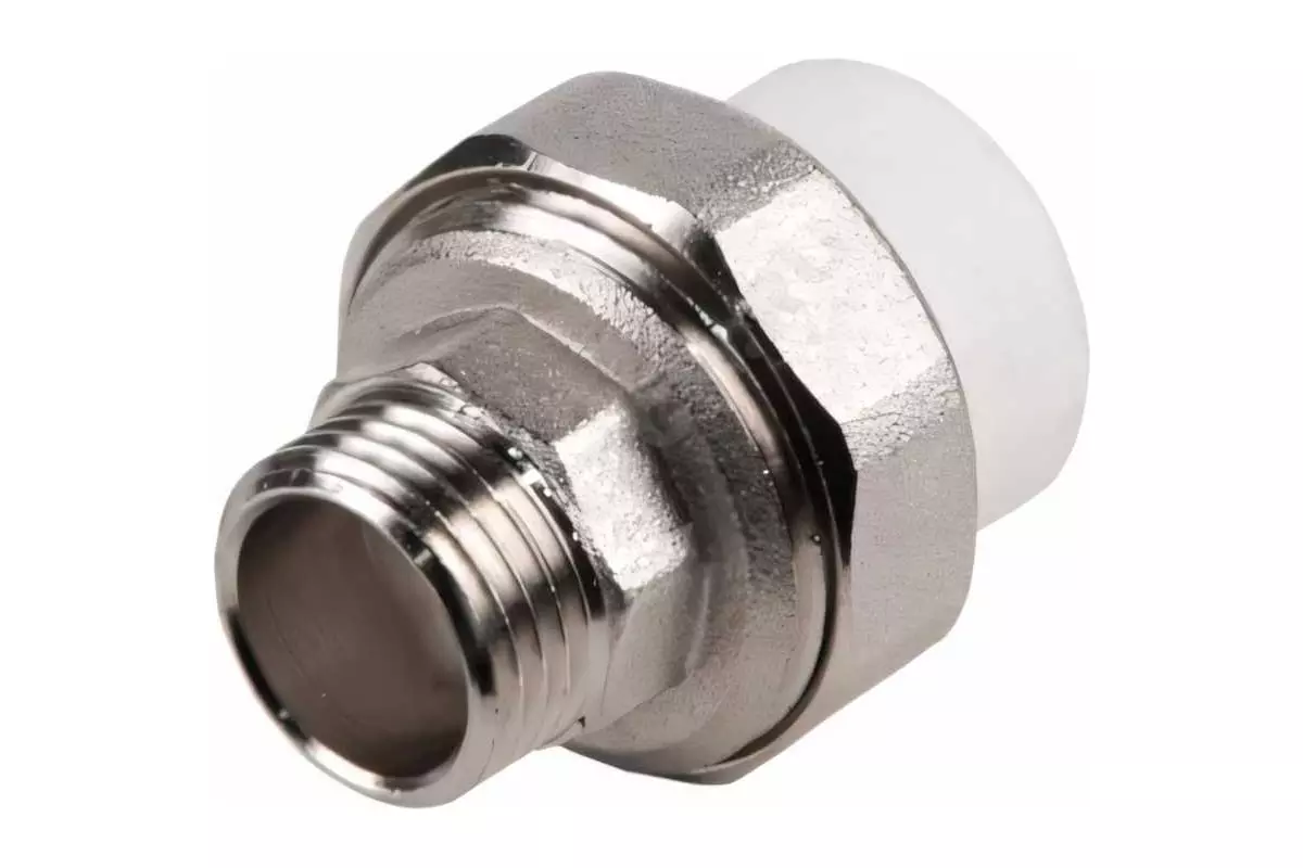 Муфта полипропиленовая раструбная разъемная 20х1/2" НР, RTP 10640