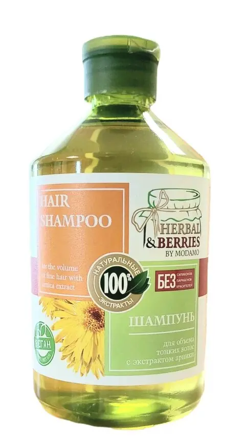 Шампунь HERBAL&BERRIES для объема тонких волос с экстрактом арники 500мл