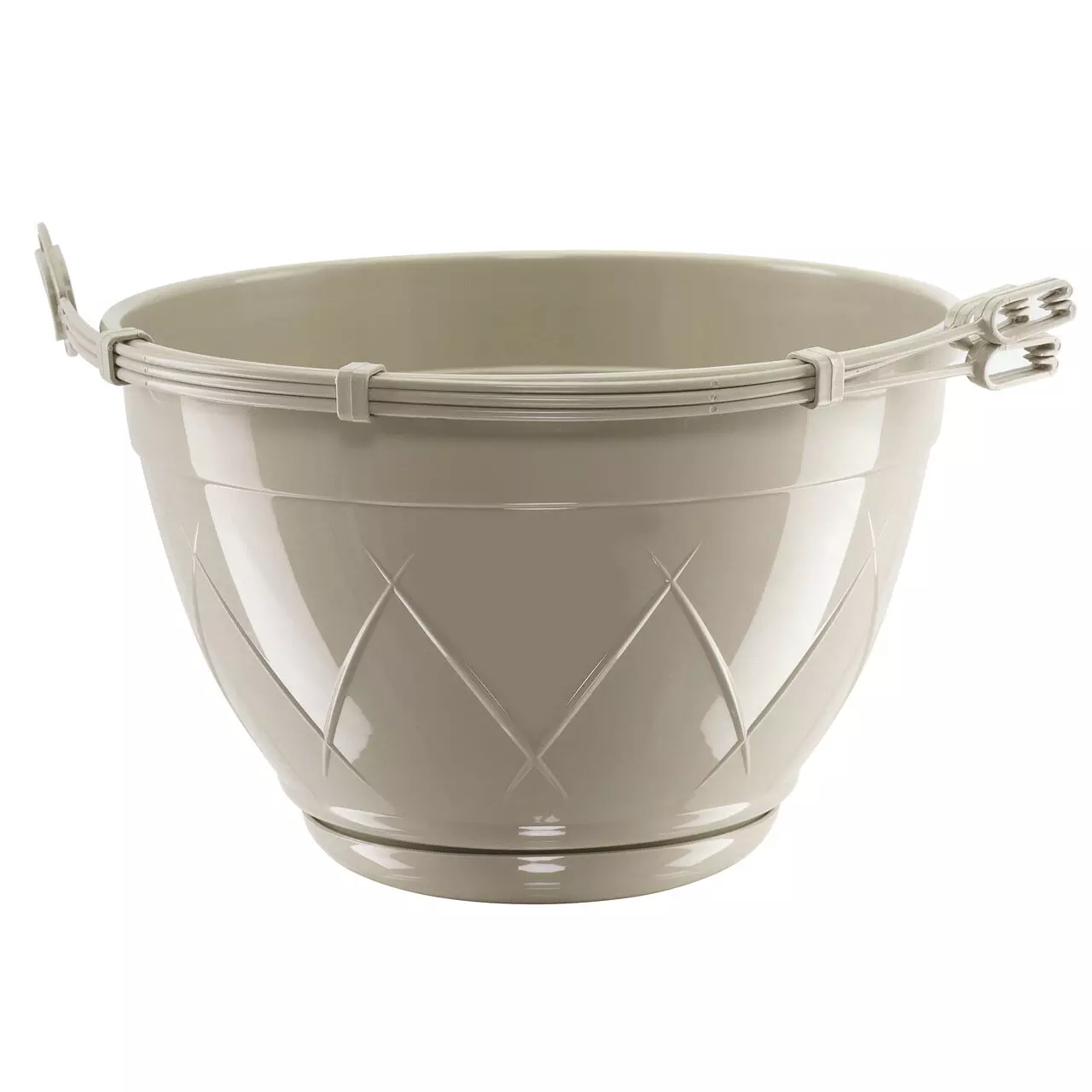 Кашпо подвесное 1,5 л Лилия с подвесом Santino ПВЛ 1,5 ПЕ песочный