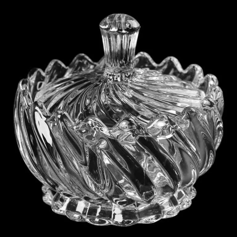 Сахарница/варенница, 11х 8 см, стеклянная, с крышкой, CB-2155C