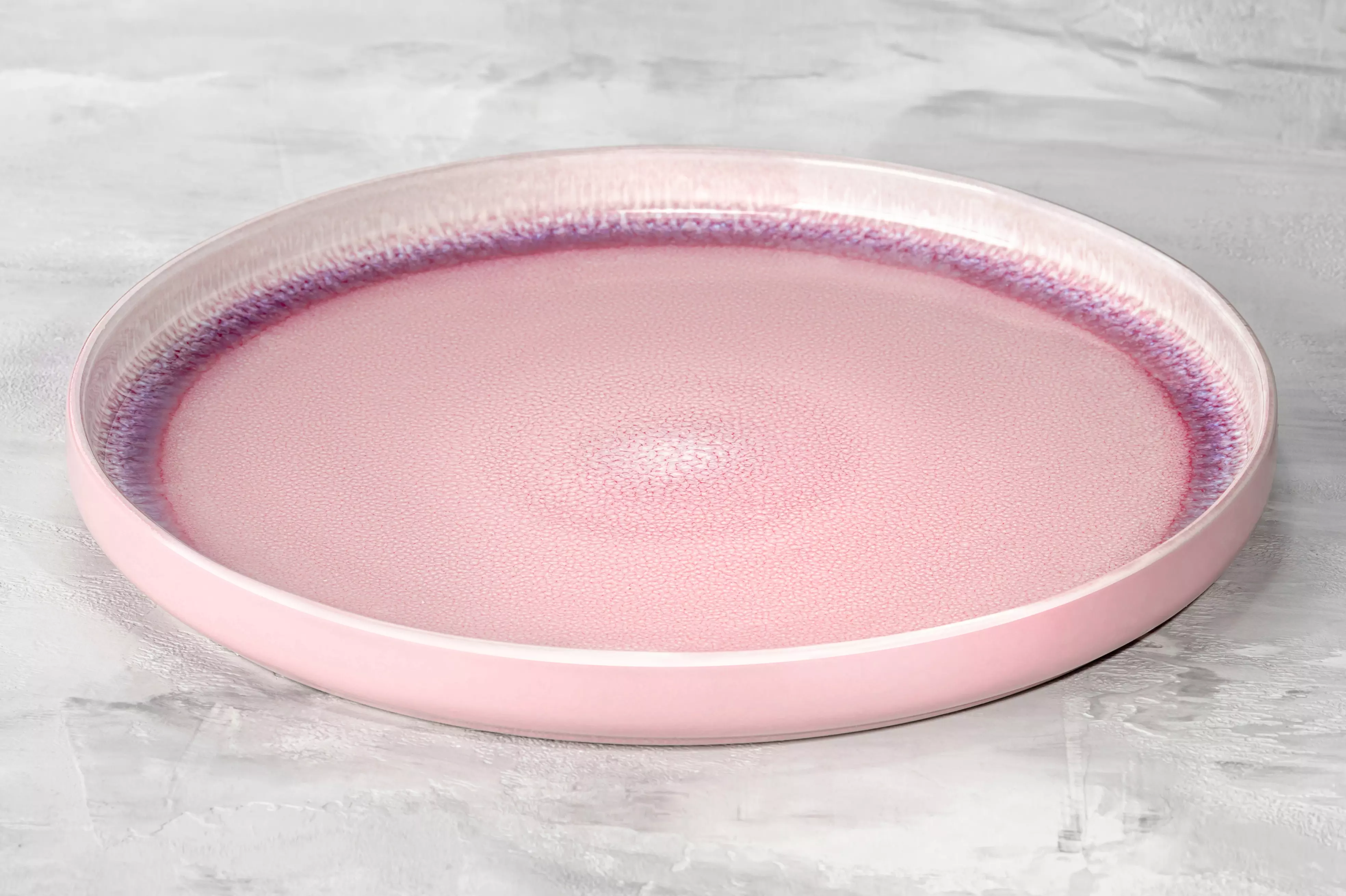 Тарелка обеденная 25,5 см Розовый меланж Elan Gallery 880161