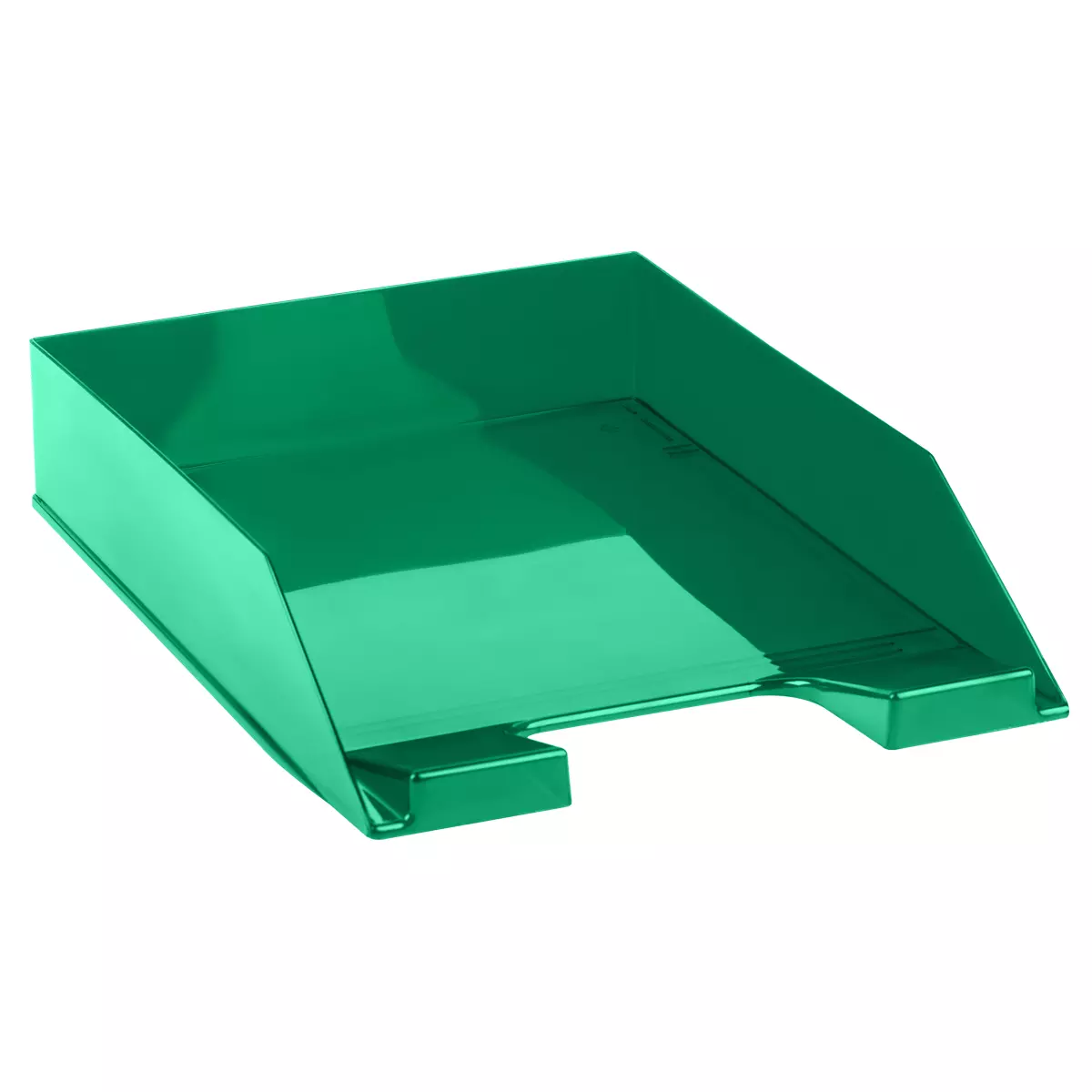 Лоток для бумаг горизонтальный СТАММ Фаворит, тонированный зеленый