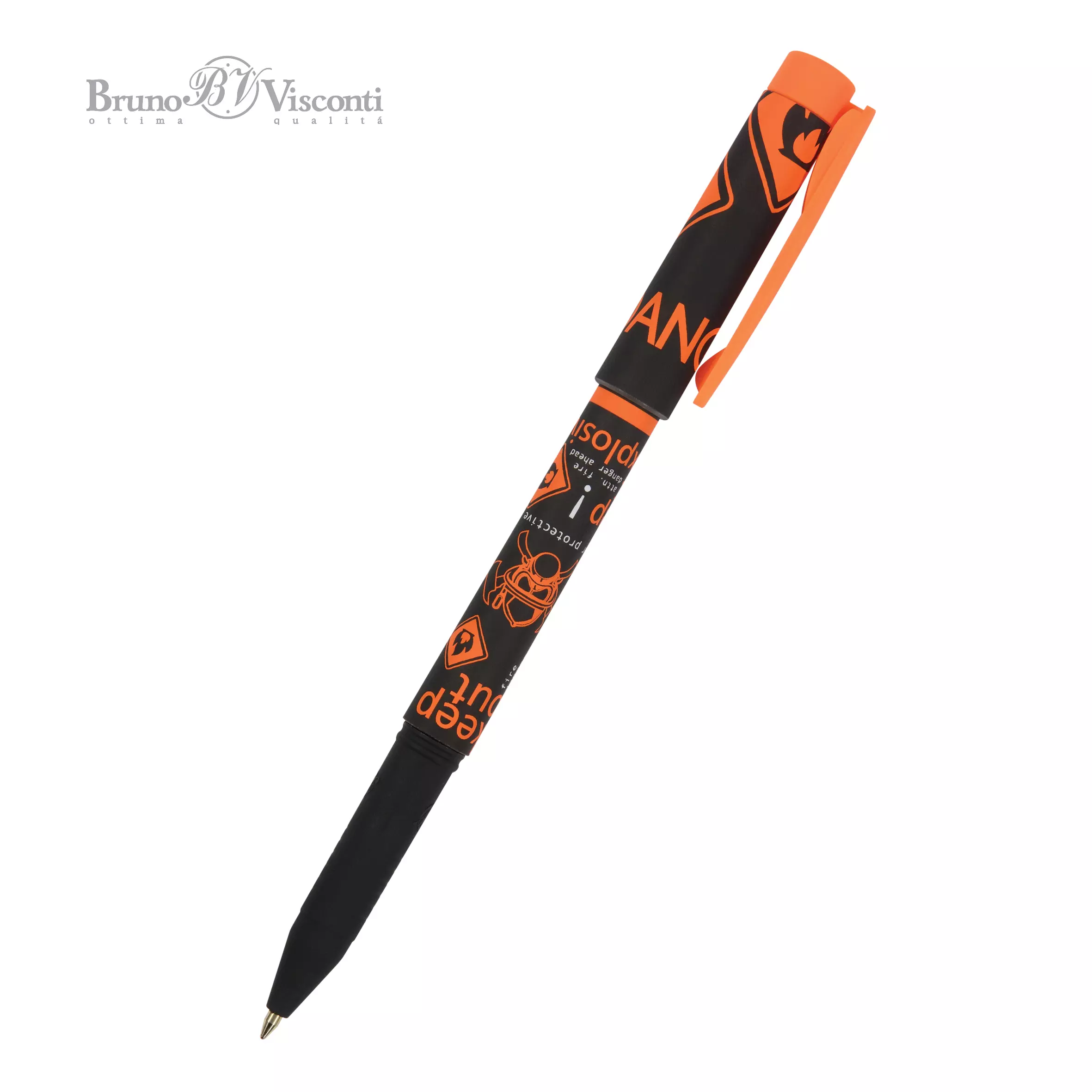 Шариковая ручка BrunoVisconti FreshWrite. Огнеопасно! 0.7 мм, синяя
