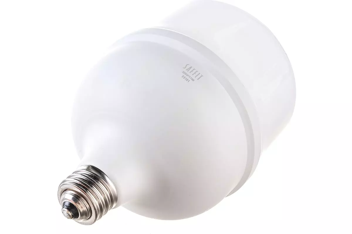 Светодиодная лампа Е27 220В 100Вт 6400К холодный свет SAFFIT 55101