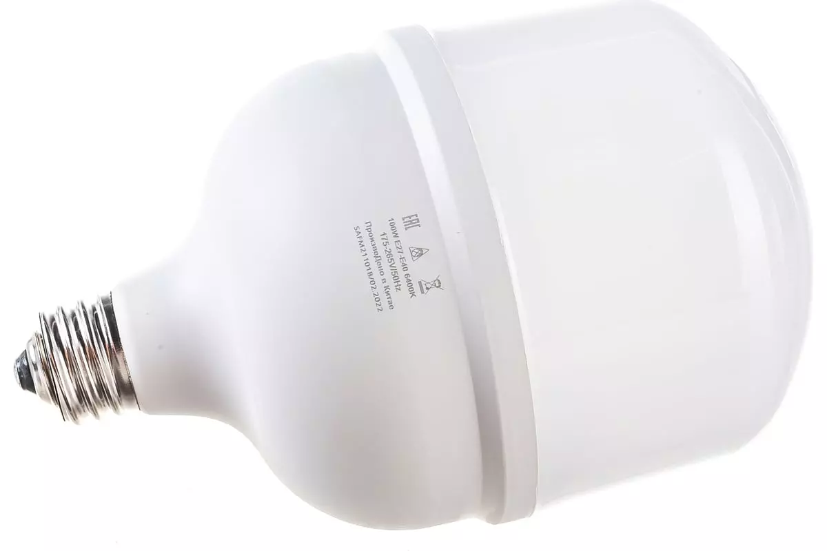 Светодиодная лампа Е27 220В 100Вт 6400К холодный свет SAFFIT 55101
