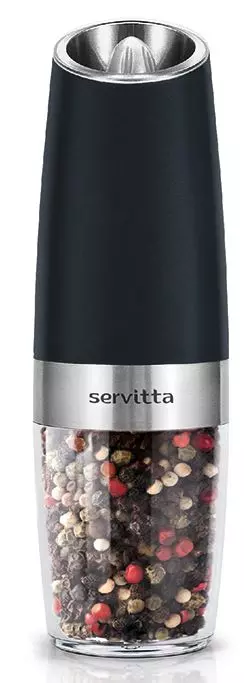 Мельница для специй электрическая с подсветкой Servitta, черная Sr0290