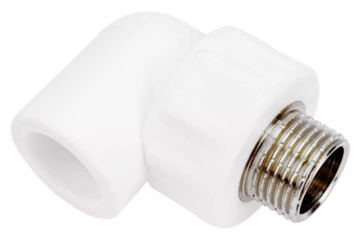 Угол полипропиленовый с резьбой 20х1/2" НР, RTP 10799