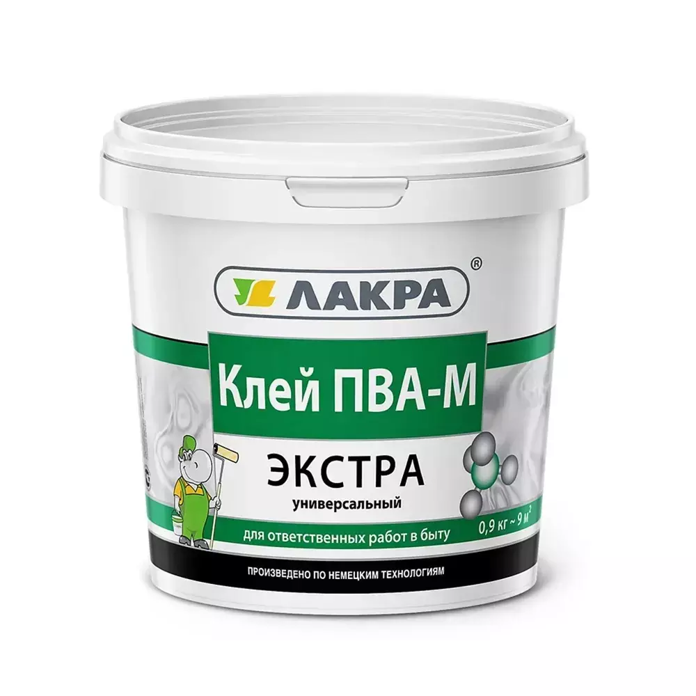 Клей ПВА-М Экстра LAKRA 0,9 кг