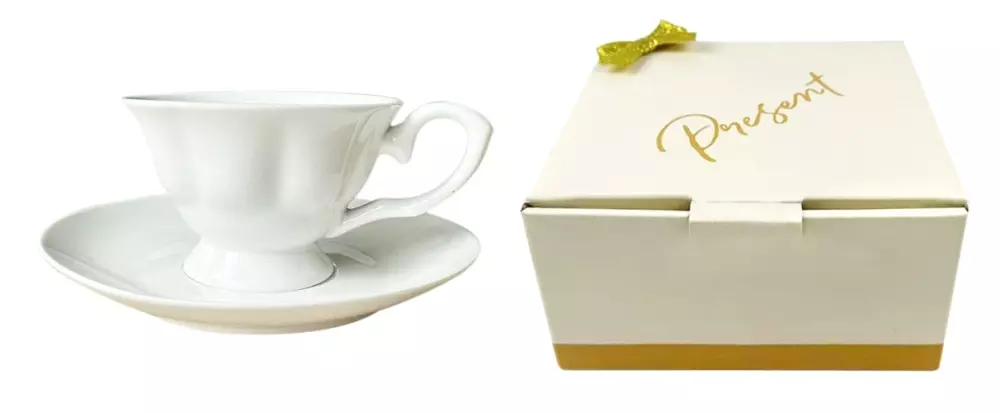 Чайная пара 220 мл, фарфор, подарочная упаковка MFK20649