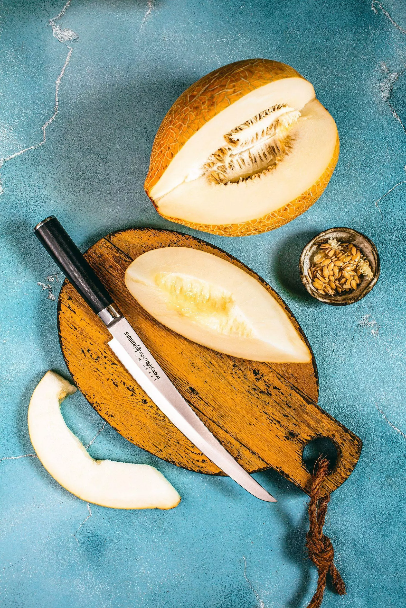 Нож для нарезки слайсер 23 см, Tanto &quot;Samura Mo-V&quot;, G-10, SM-0046T/K