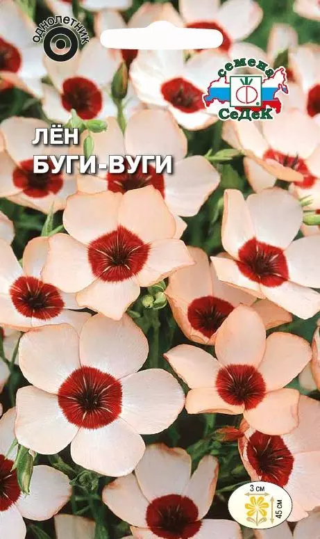 Семена цветов Лен Буги-Вуги 0.2г, крупноцв. розово-лососевый СеДеК Ц/П 0,1 г