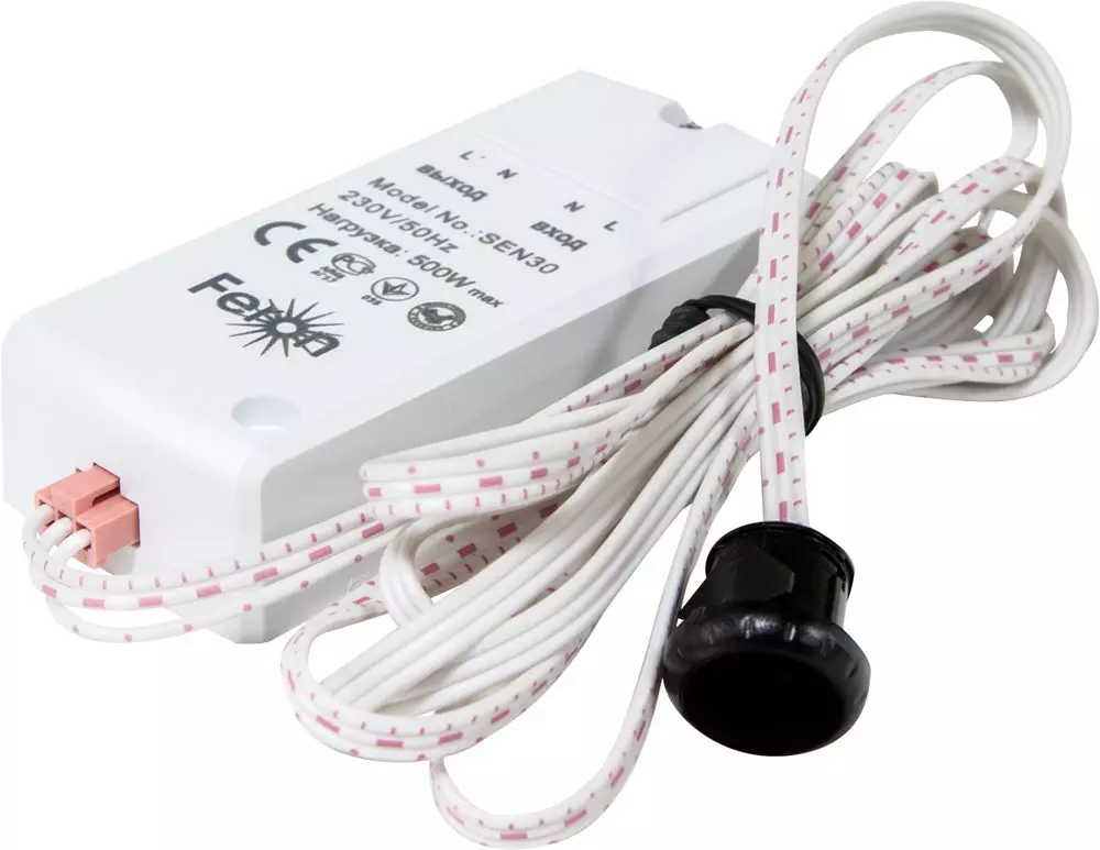 Выключатель ИК Feron SEN30 230В 500Вт 5-8 см 30 белый с кабелем 1,5 м 22068