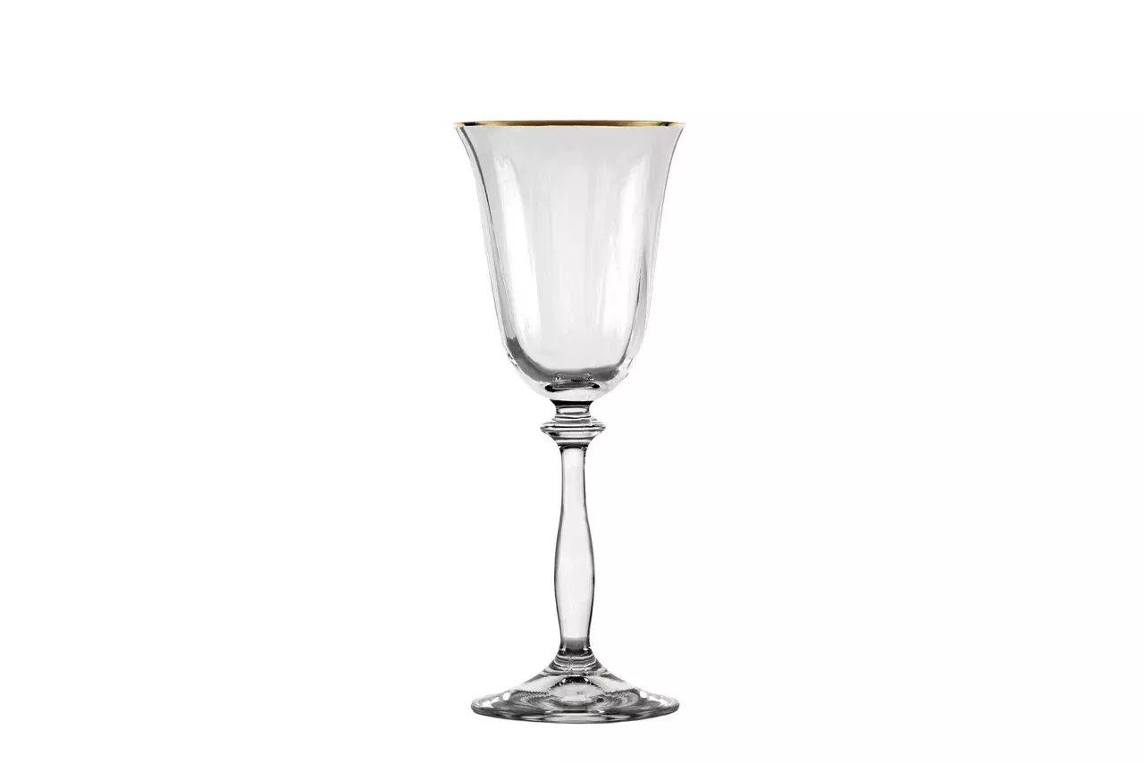 Бокалы для вина 185 мл 6 шт "Анжела"optic, хрустальное стекло, Crystalex 40600/20733/opt/185