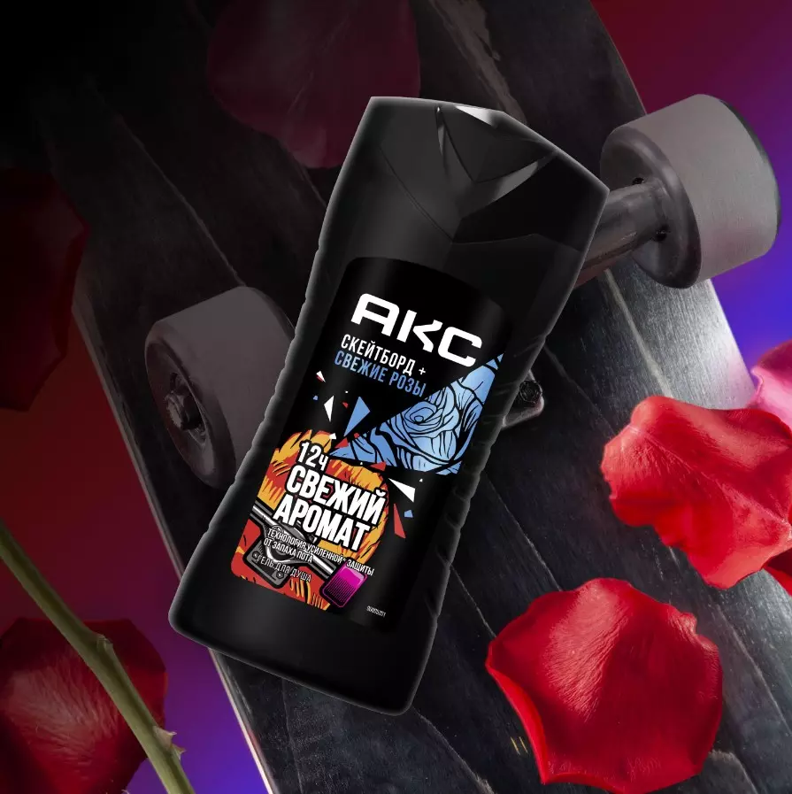 Гель для душа АКС Скейтборд и свежие розы 250 мл
