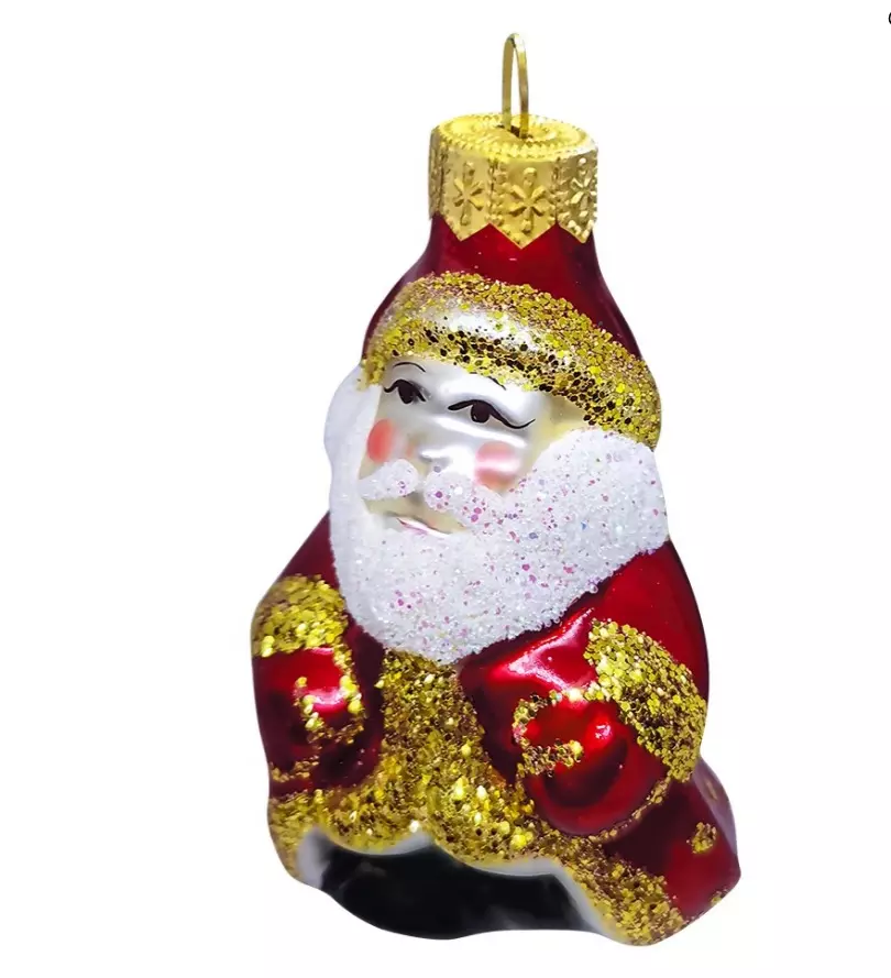 Ёлочное украшение Дед Мороз сказочный, прозрачная серия, в подарочной упаковке, h-9см