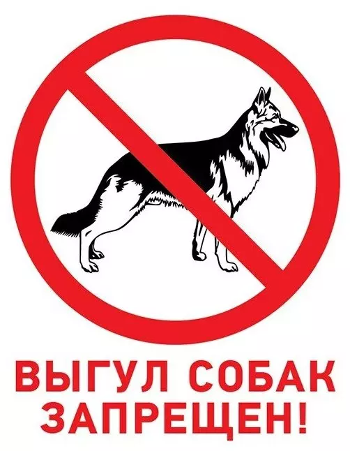 Табличка ПВХ запрещающий знак «Выгул собак запрещен» 200х200 мм REXANT 56-0039-2