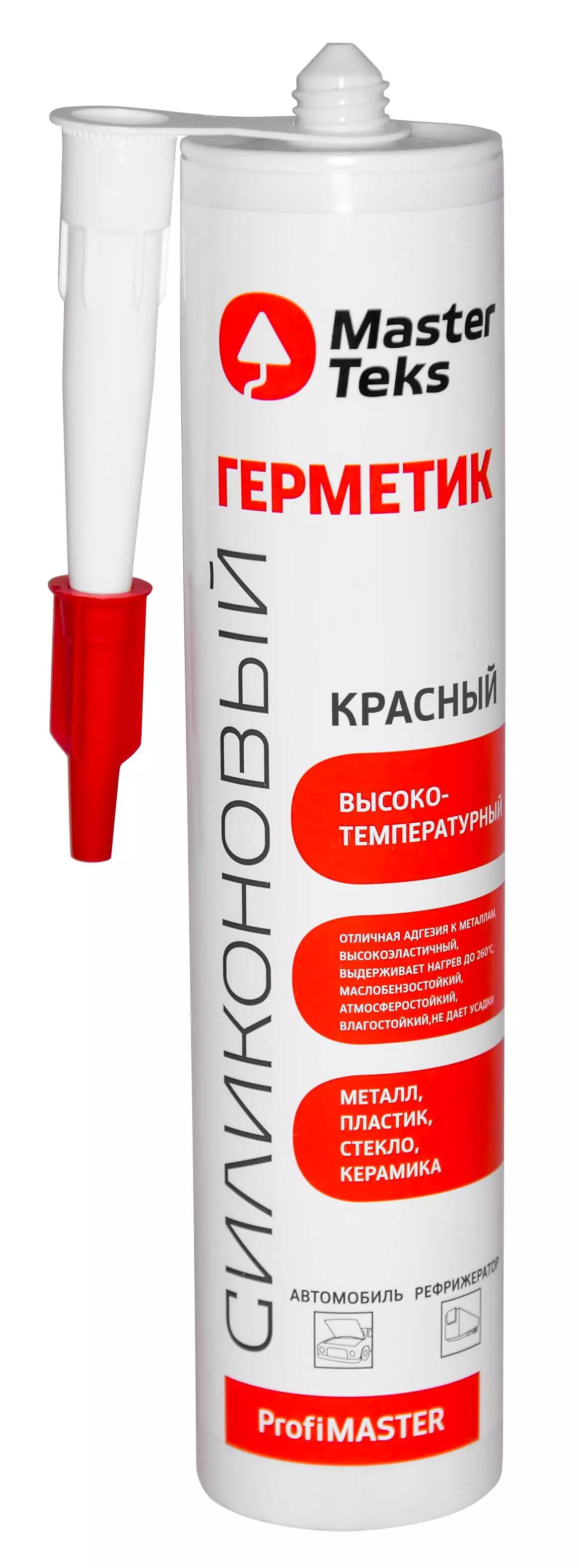 Герметик силиконовый MasterTeks PM высокотемпературный 0,26 красный