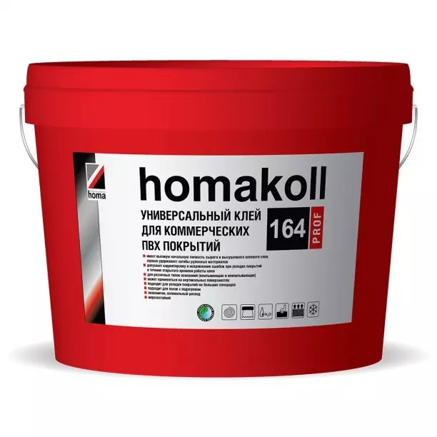 Клей Homakoll 164 Prof, для коммер. линолеума, 300-350 г/м2 3кг