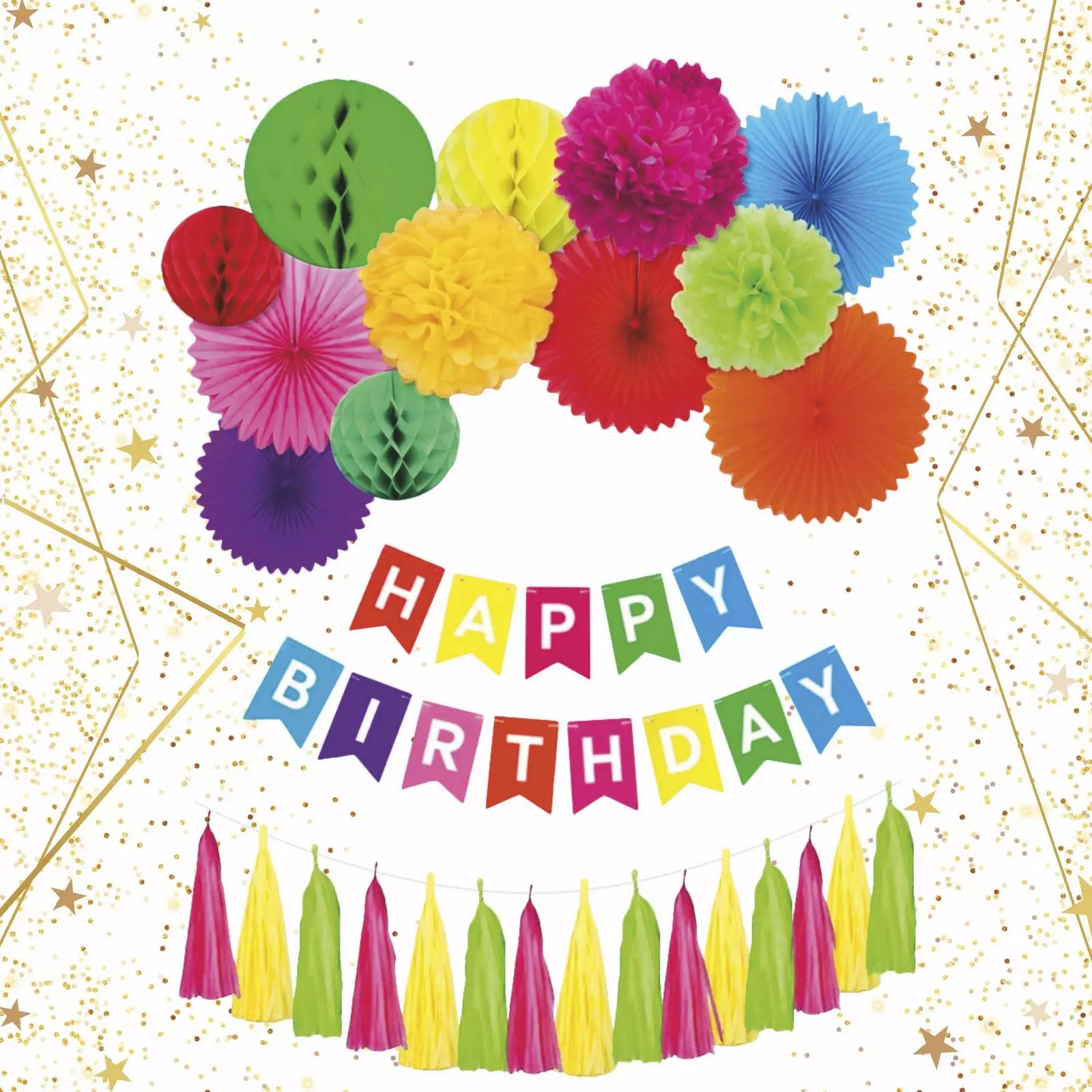 Набор для фотозоны Праздничный карнавал 14 шт микс цветов 219-169