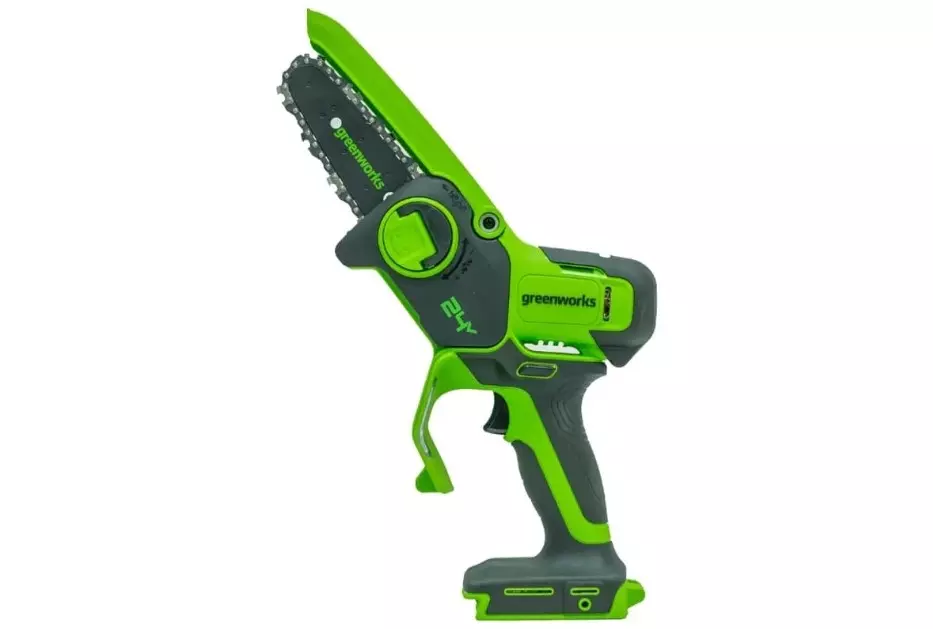 Аккумуляторная цепная пила мини 10см Greenworks 2008207, 24V, без АКБ и ЗУ