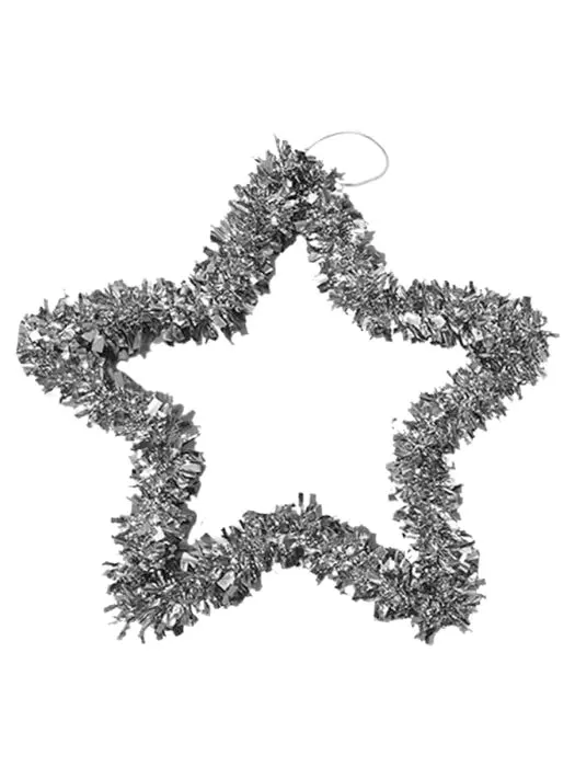 Новогоднее украшение венок из мишуры (полиэтилен) / 1,5x33x34см 92804
