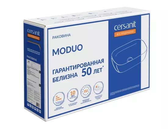 Раковина Cersanit на столешницу MODUO 55 LEAF 0 отв. 63571