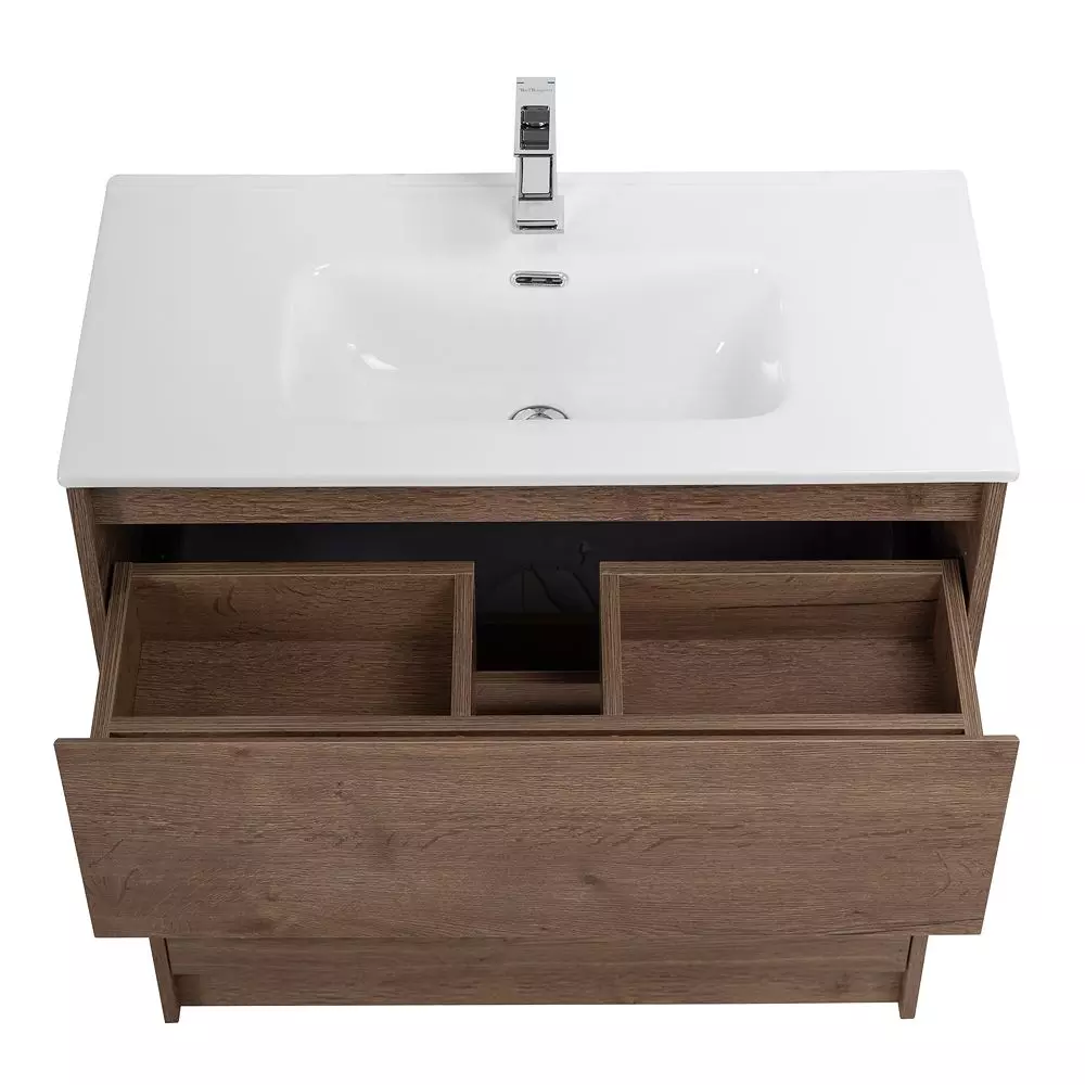 Тумба с раковиной напольная BelBagno 80 см дуб табачный KRAFT-800-2C-PIA-RT+BB800ETL
