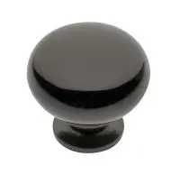 Ручка-кнопка, BERGAMO, d=33мм, металл, черный хром, GTV