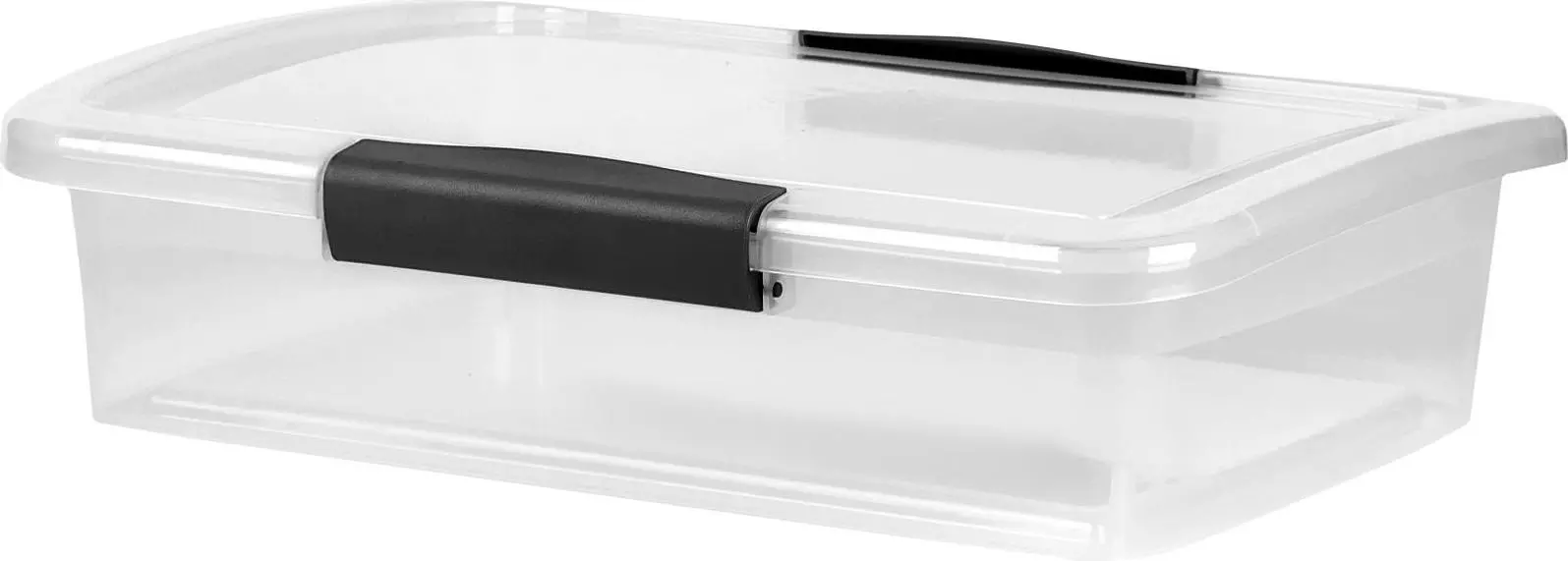 Ящик для хранения с защелками и ручкой 5л 37х27,4х9,5см Keeplex Vision прозрачный кристалл KL252111