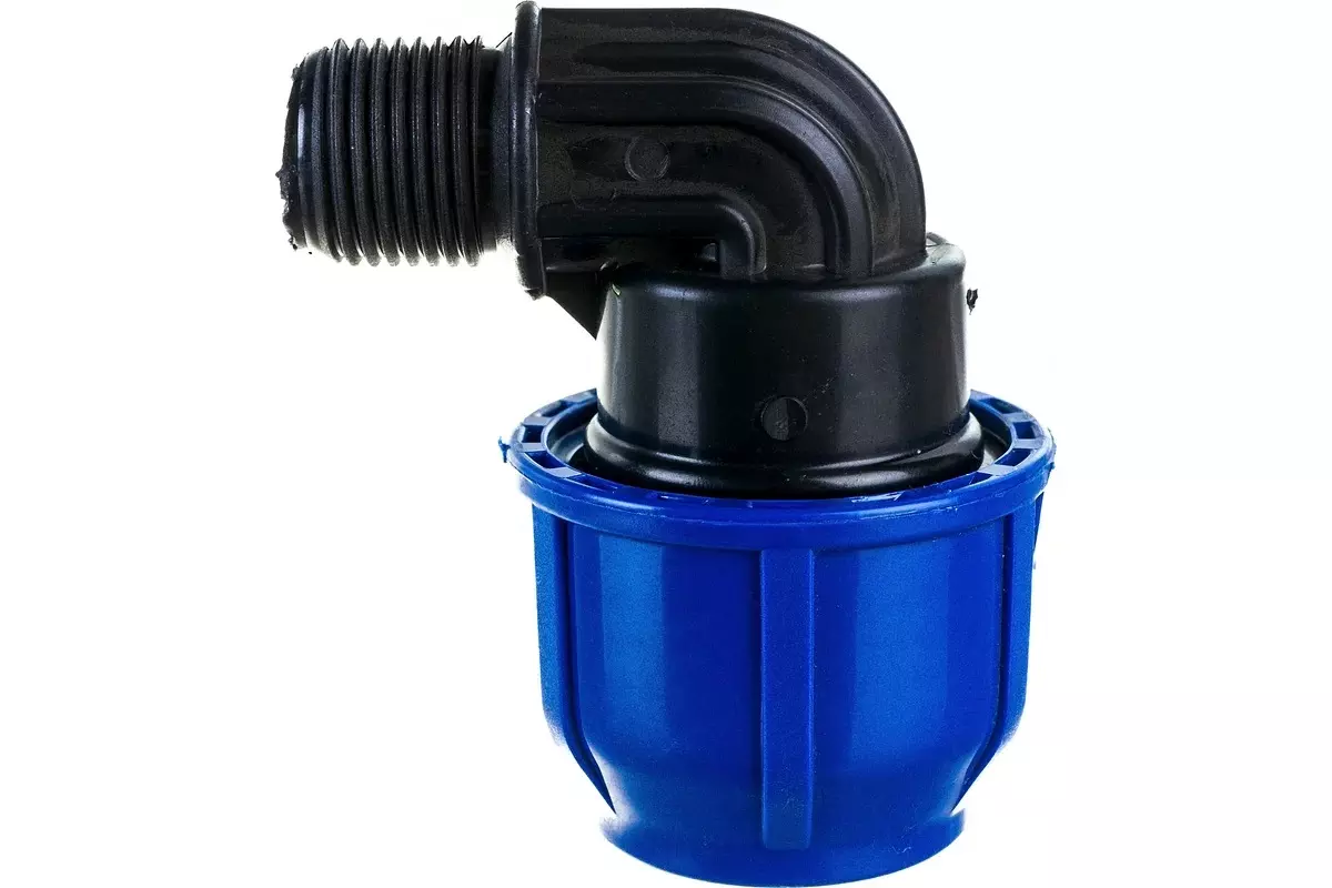 Отвод ПНД с резьбой 25x1/2&quot; НР, компрессионный, PN16, RTP 11553