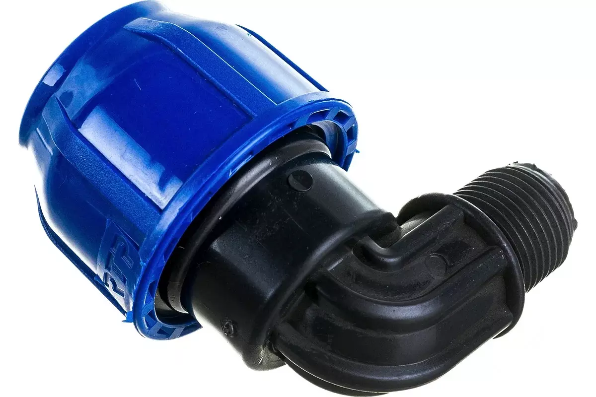 Отвод ПНД с резьбой 25x1/2&quot; НР, компрессионный, PN16, RTP 11553