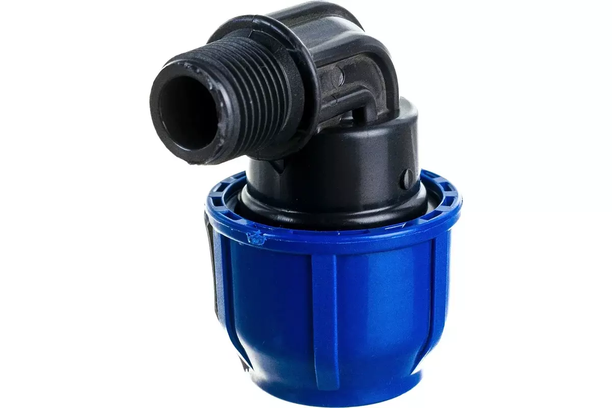 Отвод ПНД с резьбой 25x1/2&quot; НР, компрессионный, PN16, RTP 11553